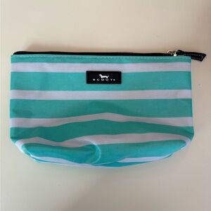 Scout Turquoise and White Striped Pouch